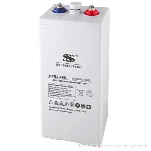 Sunstone Brand Opg Series 2V 500ah Gel Deep Cycle Opzv Battery Solar